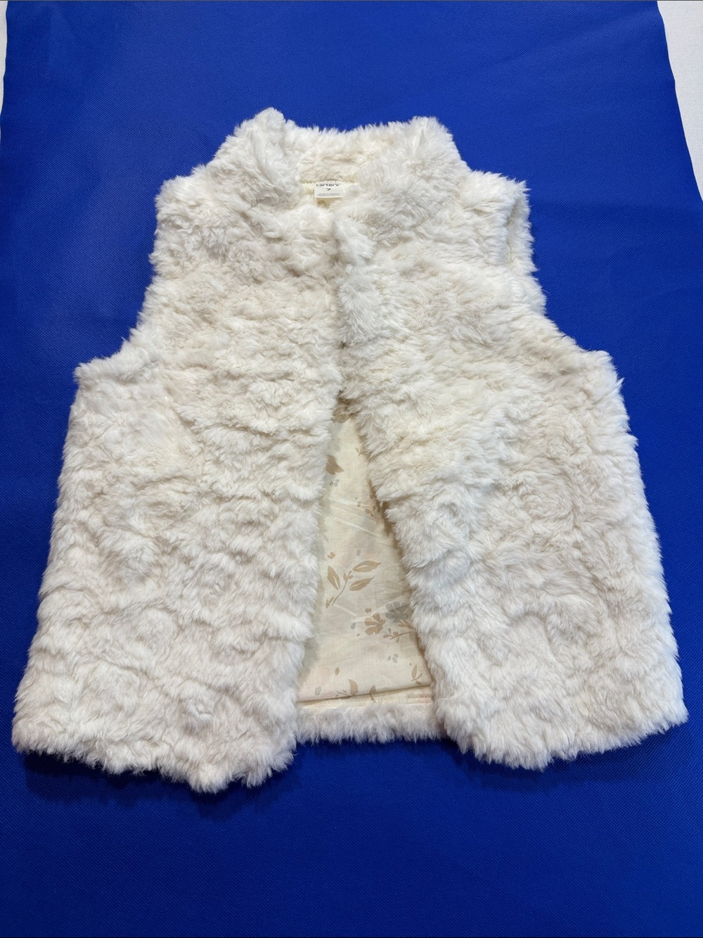 Carter's Cream Faux Fur Girls' Vest